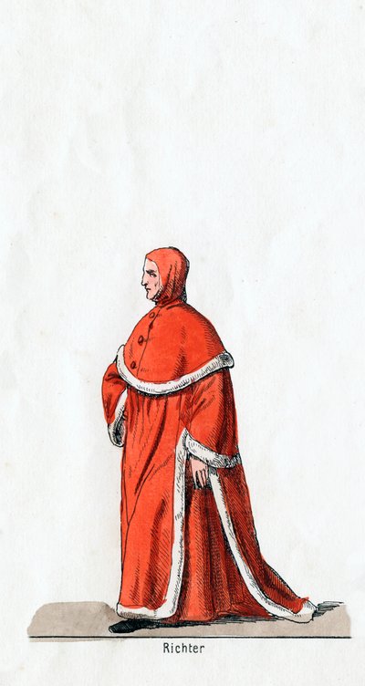 Juez, diseño de vestuario para la obra de Shakespeare, Enrique VIII de Unbekannt