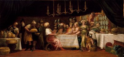 Judith agasajada por Holofernes, siglo XVI de Unbekannt