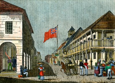 Intersección de Harbour Street y King Street, Kingston, Jamaica, c. 1835 de Unbekannt