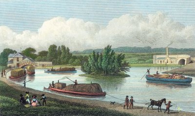 Unión del canal de Regents en Paddington Basin, Londres, 1828 de Unbekannt