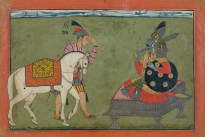 Kalki Avatar, la futura encarnación de Vishnu, ca. 1700-1710 de Unbekannt
