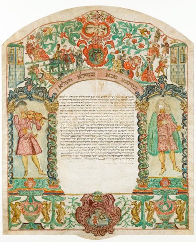 Ketubah contrato de matrimonio judío, 1776 de Unbekannt