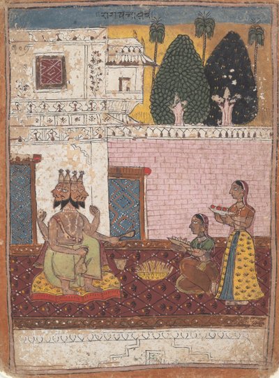 Khambavati Ragini...de una Serie Dispersa de Ragamala (Guirnalda de Modos Musicales) de Unbekannt