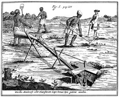Khoikhois cazando topos, Sudáfrica, siglo XVIII, 1931 de Unbekannt