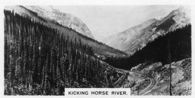Río Kicking Horse, Columbia Británica, Canadá de Unbekannt