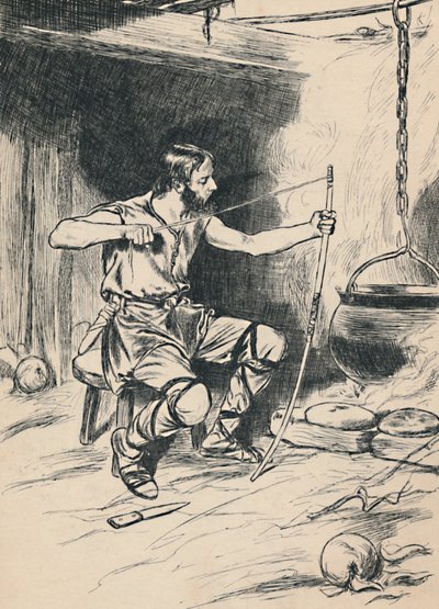 El Rey Alfredo olvida los pasteles, c1907 de Unbekannt