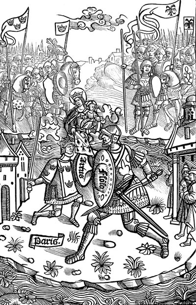 El rey Arturo luchando contra un gigante de Unbekannt
