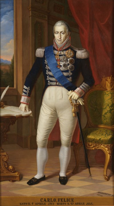 Rey Carlos Félix de Cerdeña 1765-1831 de Unbekannt