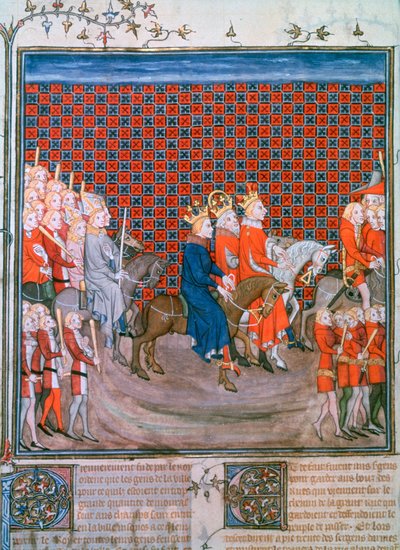 El rey Carlos IV entrando en París, 1375-1379 de Unbekannt