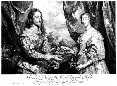 Rey Carlos I 1600-1649 y Reina Henrietta Maria 1609-1669 de Unbekannt