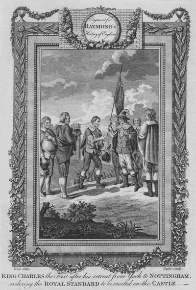 El rey Carlos I después de su retirada de York a Nottingham, c. 1787 de Unbekannt