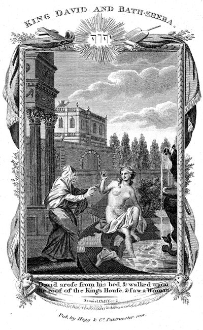 El rey David mirando a Betsabé, c1804 de Unbekannt