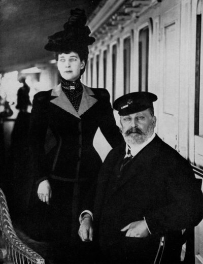 Rey Eduardo VII y Reina Alejandra en Cowes, Isla de Wight, agosto de 1909, 1964 de Unbekannt