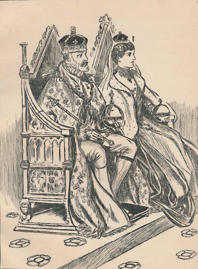 Rey Eduardo VII y la Reina Alejandra, c1907 de Unbekannt