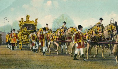 Coche de Estado del Rey Eduardo VII usado para la Apertura del Parlamento, 1910 de Unbekannt