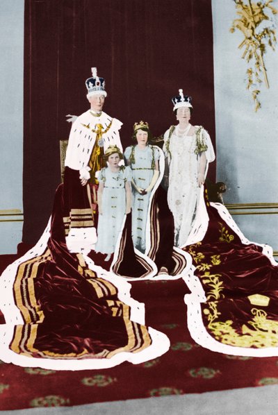 El Rey Jorge VI y la Reina Isabel en su Día de Coronación, 1937 de Unbekannt