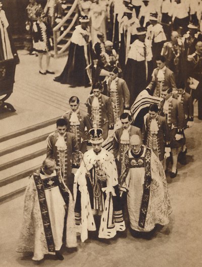 El Rey Jorge VI sale de la Abadía, 12 de mayo de 1937 de Unbekannt