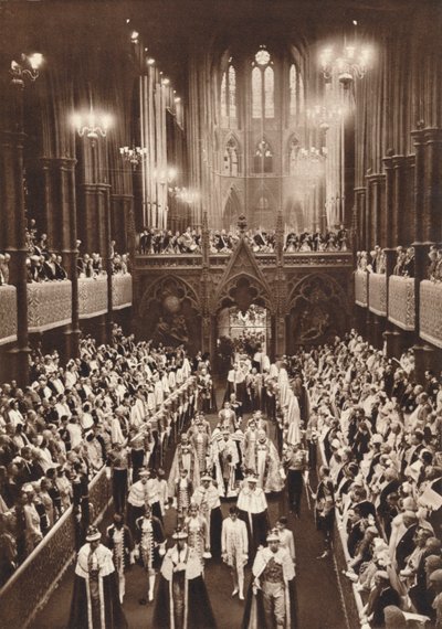 Procesión de coronación del Rey Jorge VI, Abadía de Westminster, 1937 de Unbekannt