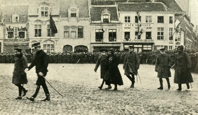 El Rey Jorge V en Furnes, Bélgica, Primera Guerra Mundial, 4 de diciembre de 1914, 1920 de Unbekannt