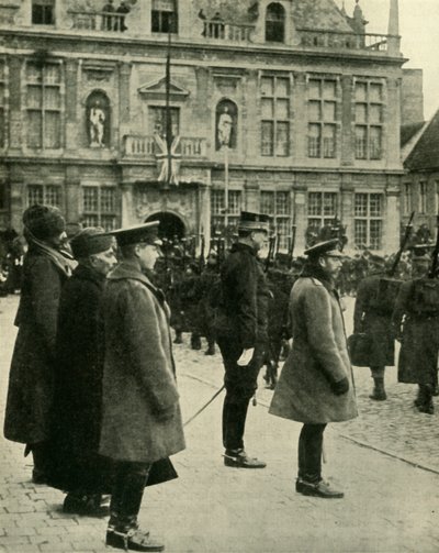 Rey Jorge V en Furnes, Bélgica, Primera Guerra Mundial, 4 de diciembre de 1914 de Unbekannt