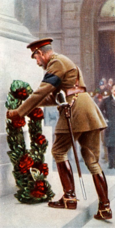 El rey Jorge V en el Cenotafio, 11 de noviembre de 1920, c1935 de Unbekannt
