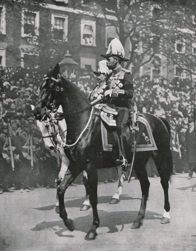 El rey Jorge V en el funeral de su padre el rey Eduardo VII, Londres, 20 de mayo de 1910 de Unbekannt