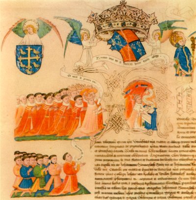 Rey Enrique VI con representantes de los Lores y Comunes, 1446, 1947 de Unbekannt