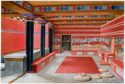 Sala del trono del rey Minos, Knossos, Creta de Unbekannt