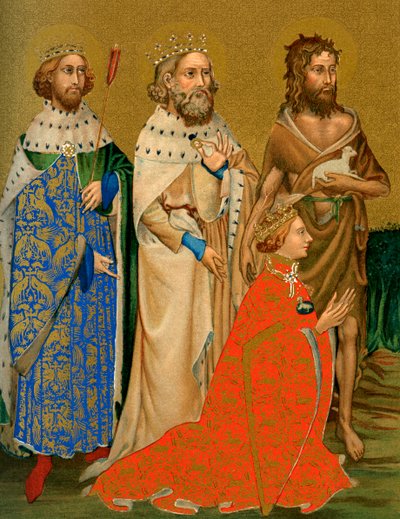 Rey Ricardo II de Inglaterra y sus santos patronos de Unbekannt