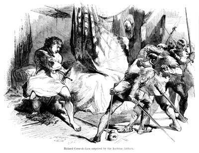 El Rey Ricardo I 1157-1199 sorprendido por soldados austríacos de Unbekannt