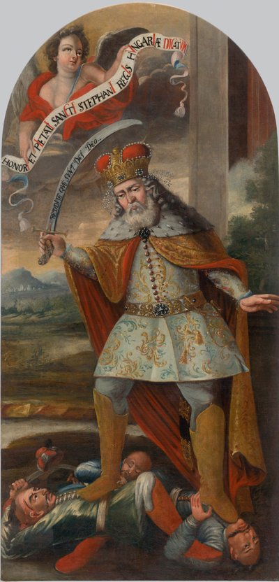 El rey San Esteban en la batalla con los turcos, ca. 1718-1719 de Unbekannt