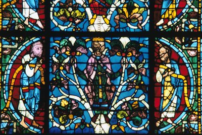 Rey Salomón, vidriera, Catedral de Chartres, Francia, 1145-1155 de Unbekannt