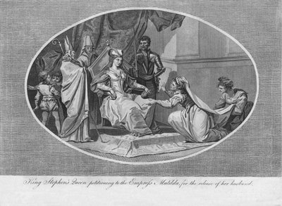 La reina de Esteban de Inglaterra suplicando a la Emperatriz Matilde por la liberación de su esposo, 1141 de Unbekannt