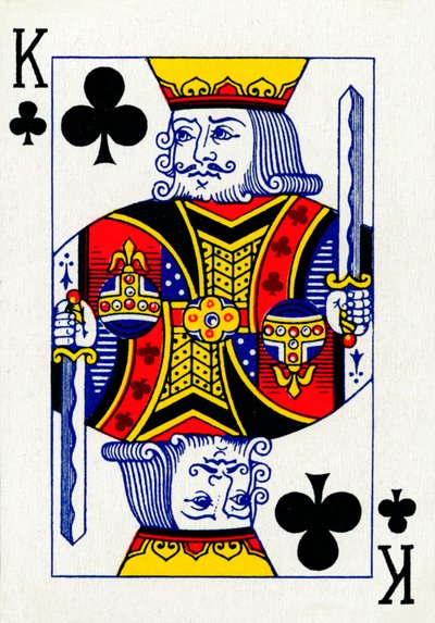 Rey de tréboles de una baraja de cartas de Goodall & Son Ltd. de Unbekannt