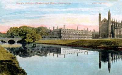 Kings College, Kings College Chapel y Clare College, Cambridge, principios del siglo XX de Unbekannt