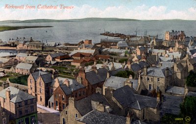 Kirkwall desde la torre de la catedral, Orkney, Escocia, siglo XX de Unbekannt
