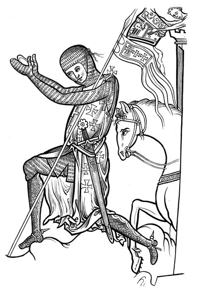 Caballero en armadura, finales del siglo XIII, 1892 de Unbekannt