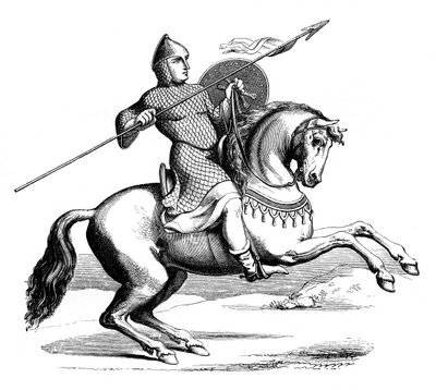 Caballero en su cota de malla, 1870 de Unbekannt