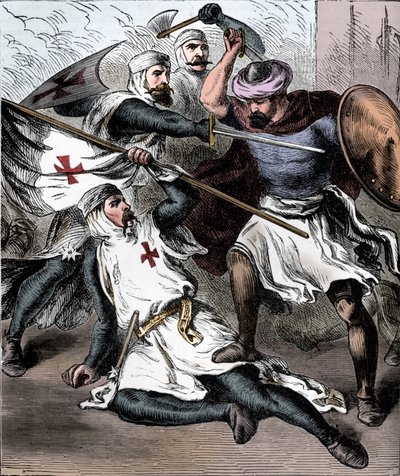 Caballeros templarios en el campo de batalla, c1910 de Unbekannt