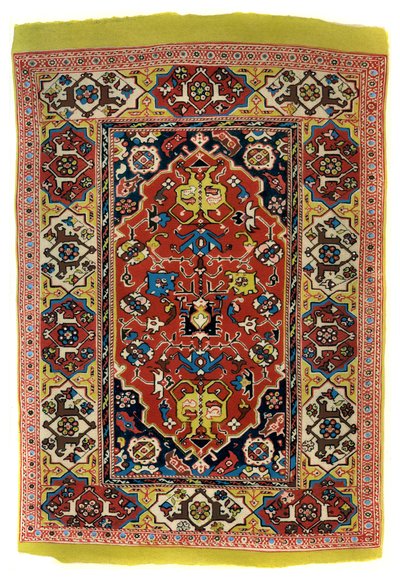 Alfombra de lana anudada, c. 1600 de Unbekannt