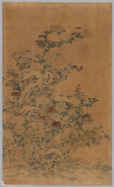 Panel Ko Ssu: Rocas y crisantemos, 1700s - 1800s de Unbekannt