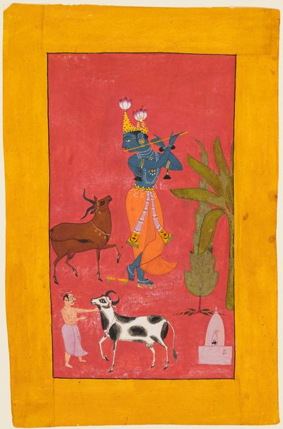 Krishna tocando la flauta, c. 1675-1700 de Unbekannt
