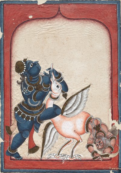 Krishna venciendo a Vakasura, finales de 1700s de Unbekannt