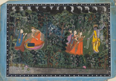 Krishna y Radha, c. 1850 de Unbekannt