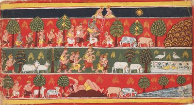 Krishna y las gopis, c1720 de Unbekannt