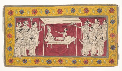 Krishna con un asceta, ca. 1850 de Unbekannt