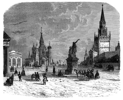 Plaza Roja, Moscú, c1890 de Unbekannt