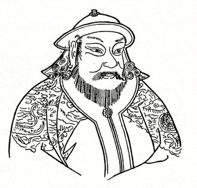 Kublai Khan 1215-1294 del Imperio Mongol y fundador de la Dinastía Yuan, 1912 de Unbekannt