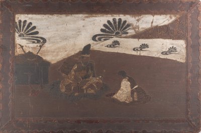 Kusunoki Masashige despidiéndose de su hijo Masatsura de Unbekannt
