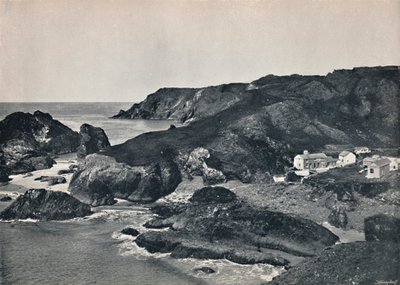 Kynance Cove - La cala y el pueblo, 1895 de Unbekannt